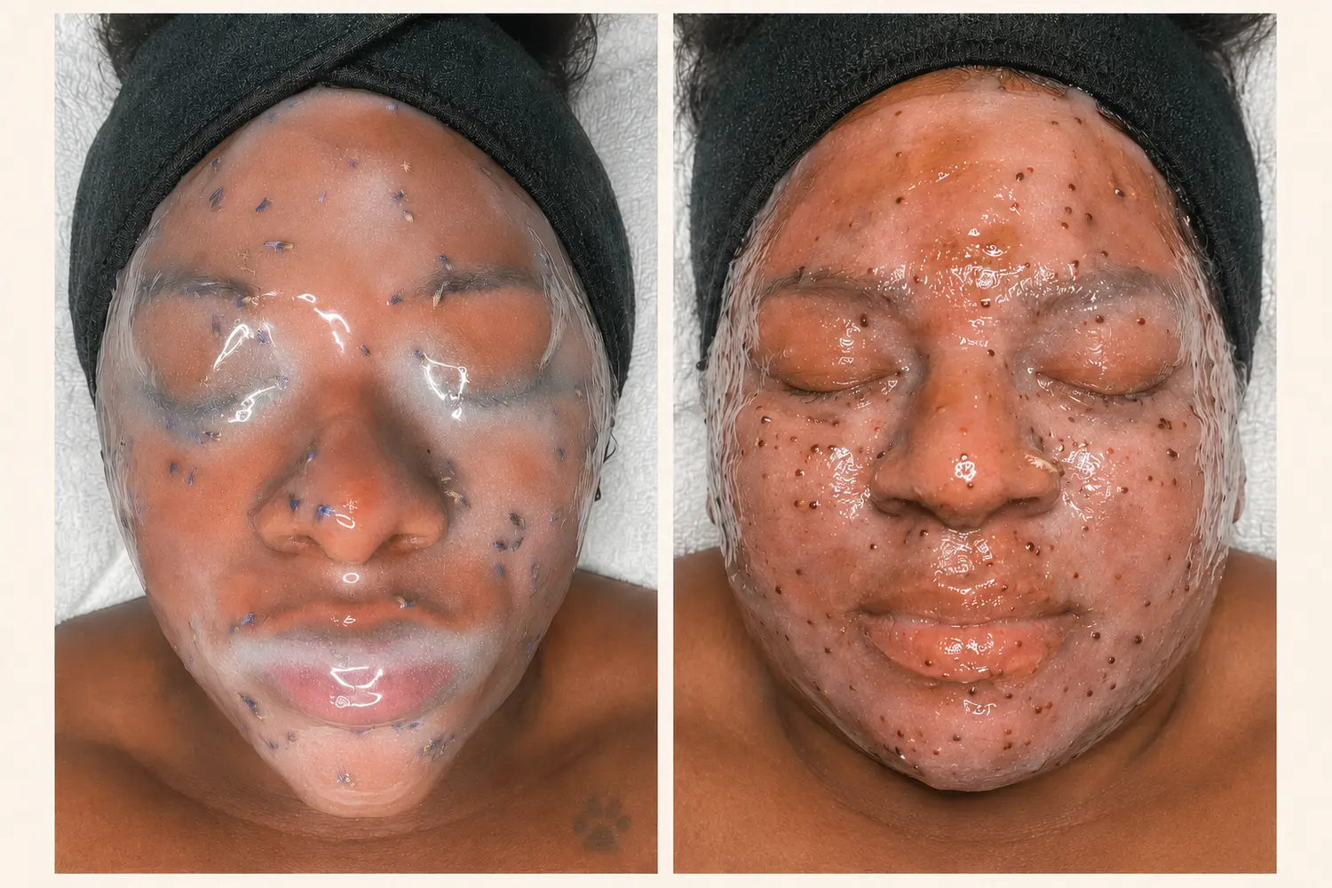 Published Meticulous Spa HydroJelly mask treatment photographs
